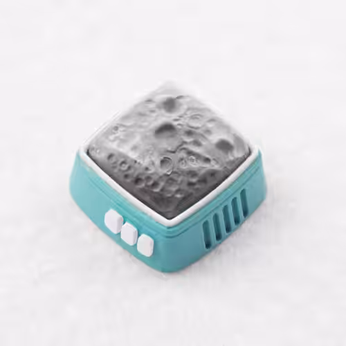 retrotv series – fly to the moon artisan keycap