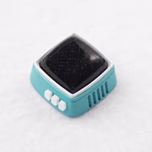 retrotv series – fly to the moon artisan keycap
