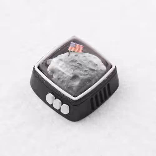 retrotv series – fly to the moon artisan keycap