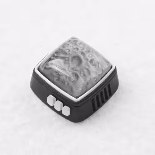 retrotv series – fly to the moon artisan keycap