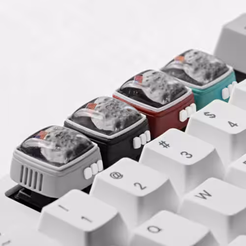 retrotv series – fly to the moon artisan keycap
