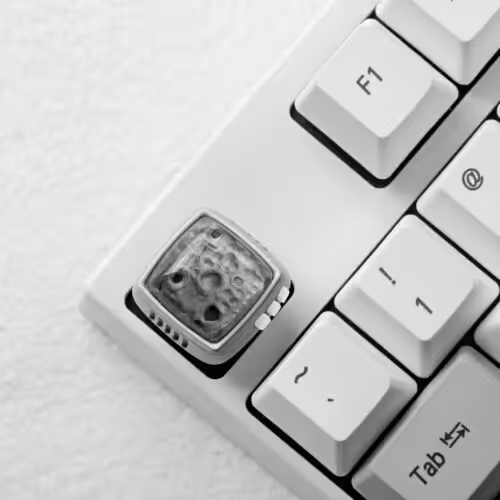 retrotv series – fly to the moon artisan keycap