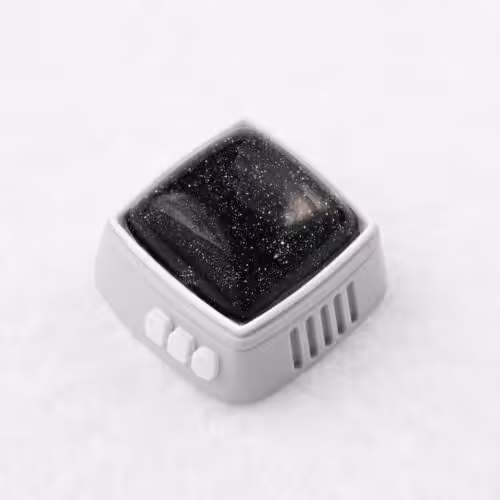 retrotv series – fly to the moon artisan keycap