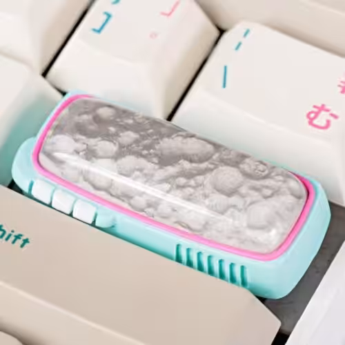 Retro TV Series – Blue Little Dot Enter Key Artisan Keycaps by Jelly Key