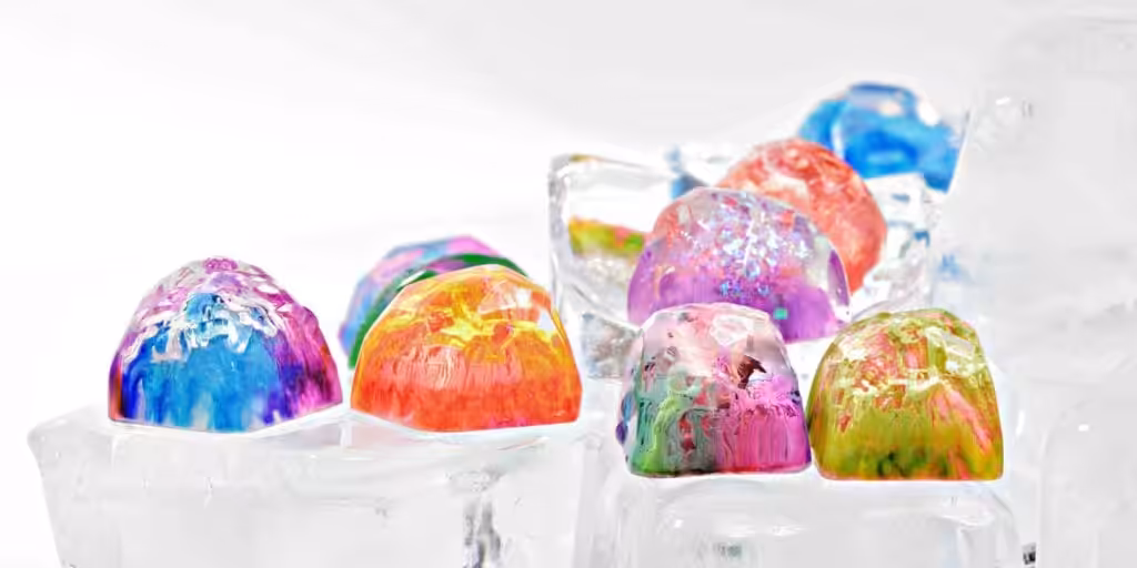 Meditation Gems artisan keycaps series by Jelly Key