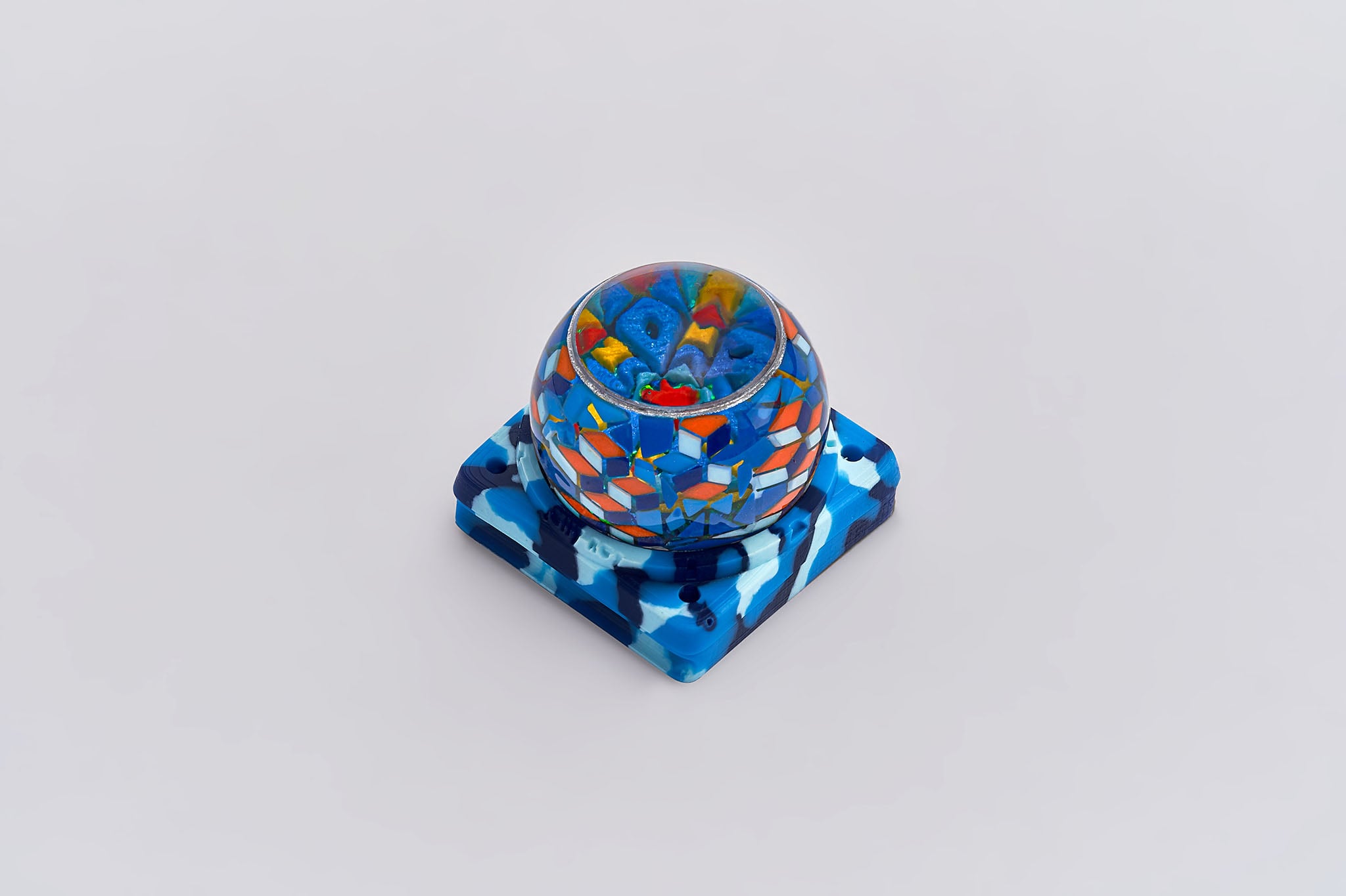 Mosaic Rose artisan keycap by Jelly Key