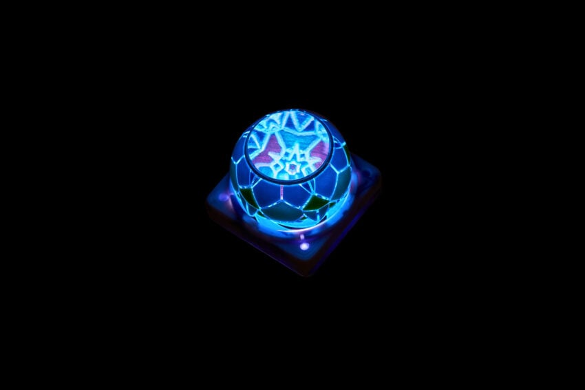 Mosaic Rose artisan keycap by Jelly Key