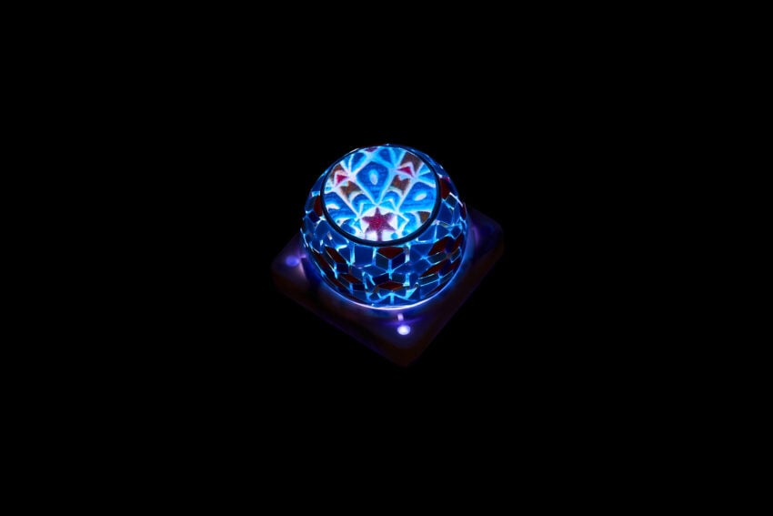 Mosaic Rose artisan keycap by Jelly Key