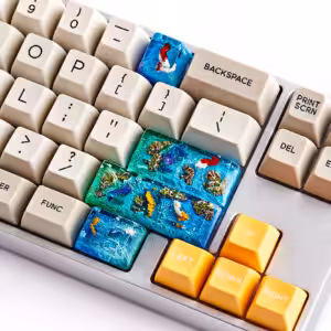 A Betta Saga artisan keycaps by Jelly Key
