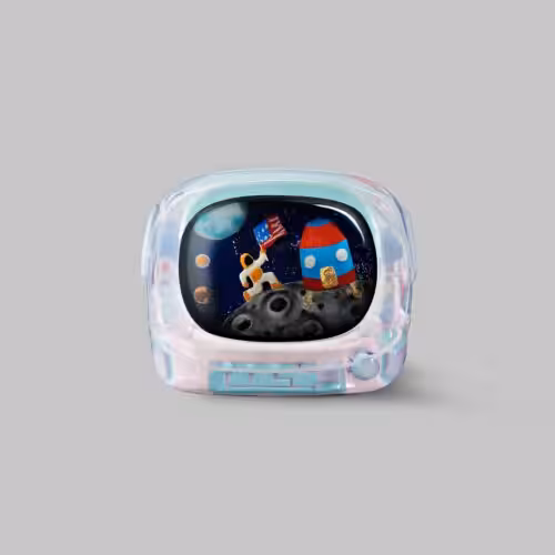 Retro TV series โ Life on planets artisan keycap by Jelly Key