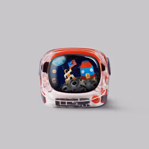 Retro TV series โ Life on planets artisan keycap by Jelly Key