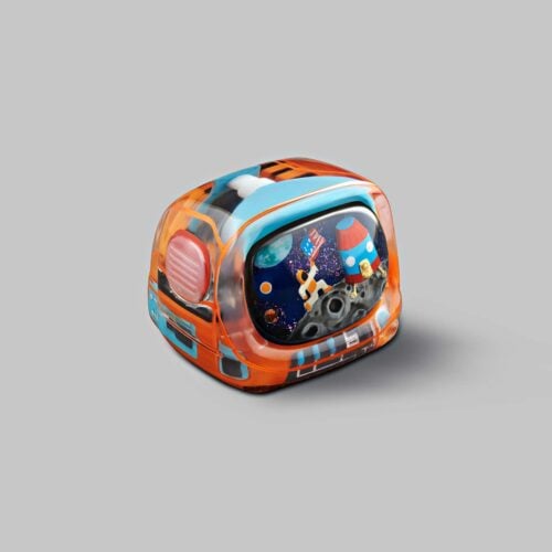 Retro TV series – Life on planets artisan keycap by Jelly Key