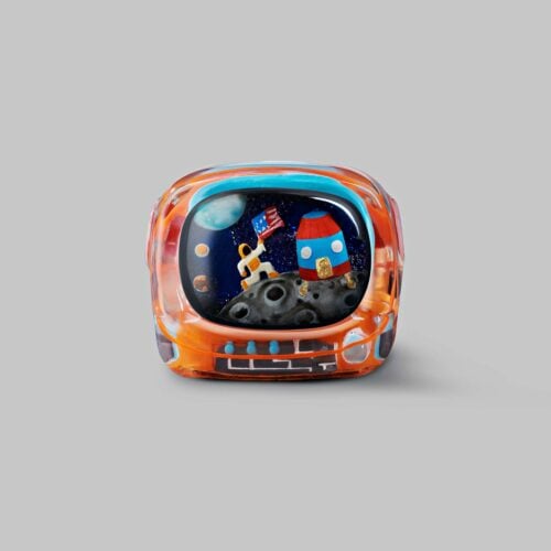 Retro TV series – Life on planets artisan keycap by Jelly Key