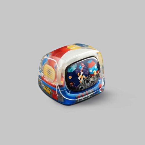 Retro TV series – Life on planets artisan keycap by Jelly Key