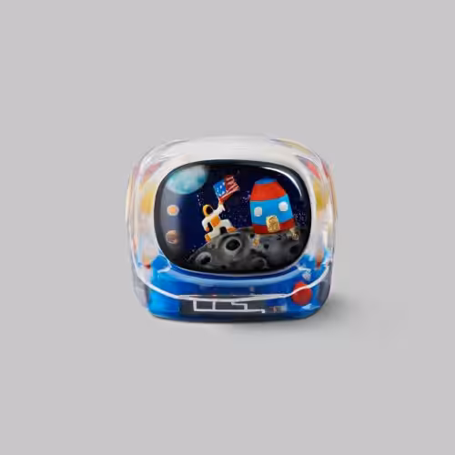 Retro TV series โ Life on planets artisan keycap by Jelly Key