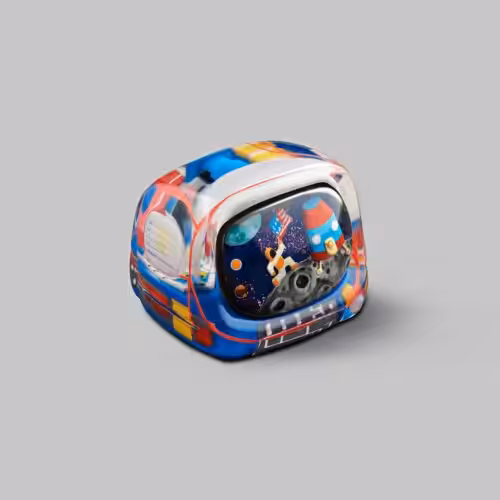 Retro TV series โ Life on planets artisan keycap by Jelly Key