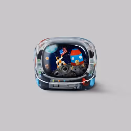 Retro TV series โ Life on planets artisan keycap by Jelly Key