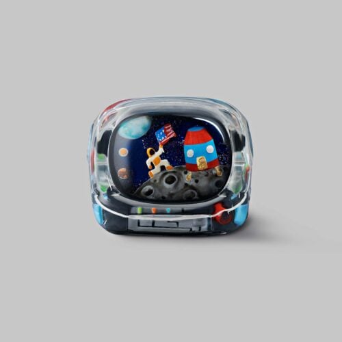 Retro TV series – Life on planets artisan keycap by Jelly Key