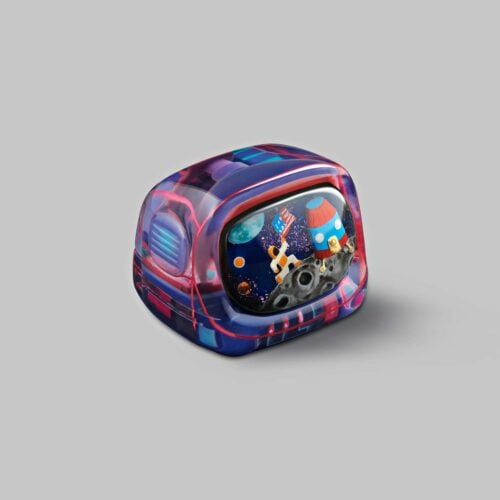 Retro TV series – Life on planets artisan keycap by Jelly Key