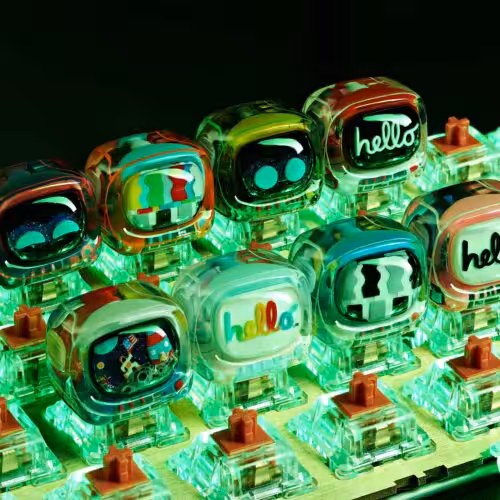 Retro TV series โ Life on planets artisan keycap by Jelly Key