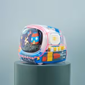 Retro TV series – Life on planets art toy - artisan keycap by Jelly Key