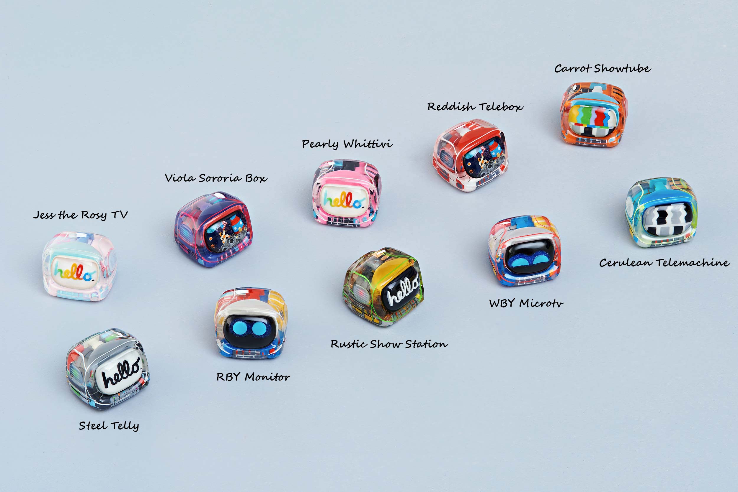 Retro TV series – Life on planets art toy - artisan keycap by Jelly Key