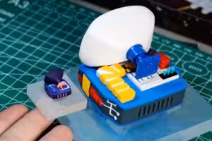 Retro TV series – Life on planets art toy - artisan keycap by Jelly Key