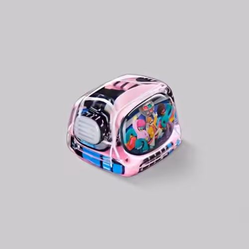 retrotv series disco hustle custom keycaps 104