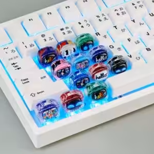 retrotv series disco hustle custom keycaps 187
