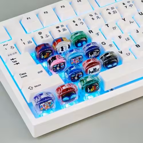 retrotv series disco hustle custom keycaps 187