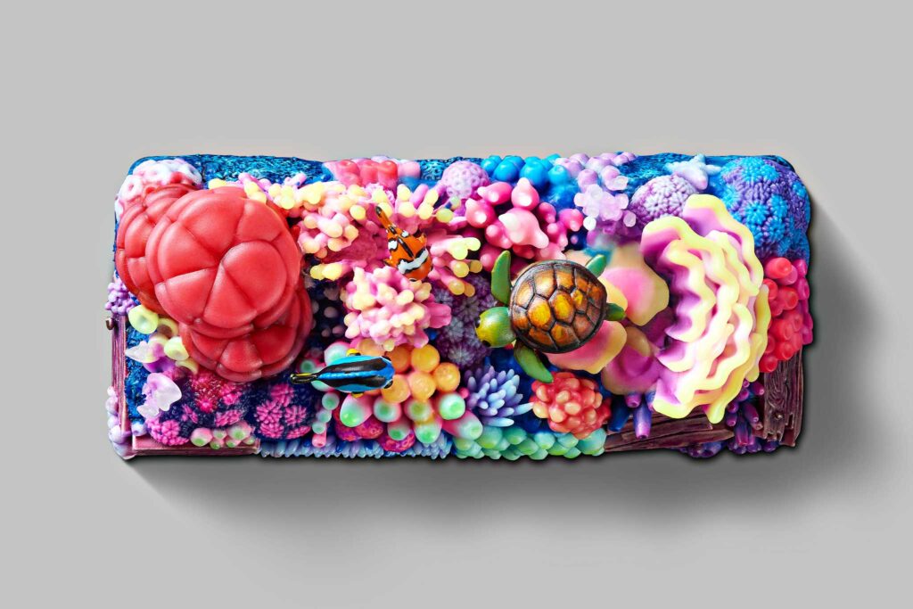 coral oases artisan keycaps
