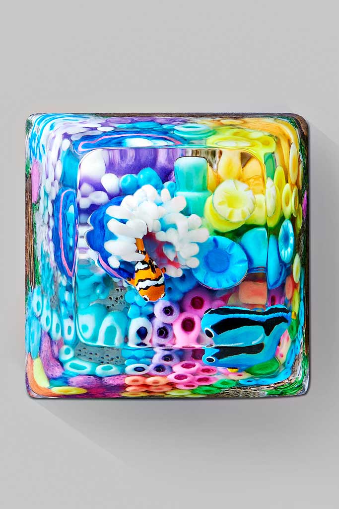 coral oases artisan keycaps