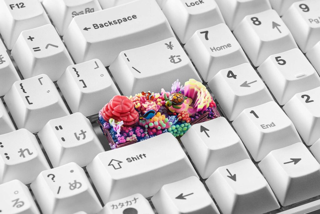 coral oases custom keycaps 0912