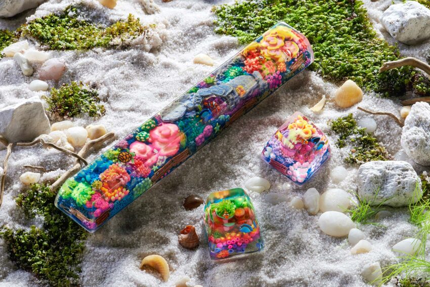 coral oases custom keycaps 0926