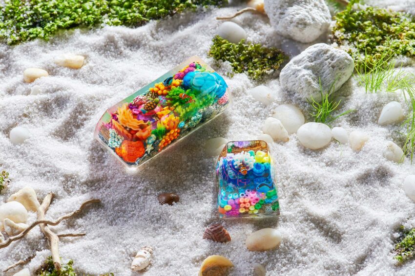 coral oases custom keycaps 0929
