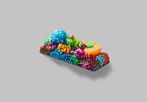 coral oases custom keycaps 0947