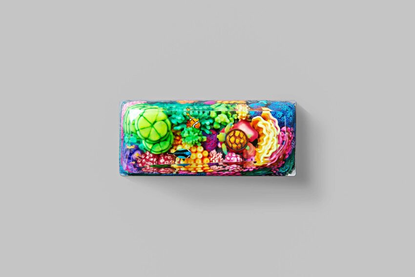coral oases custom keycaps 0985