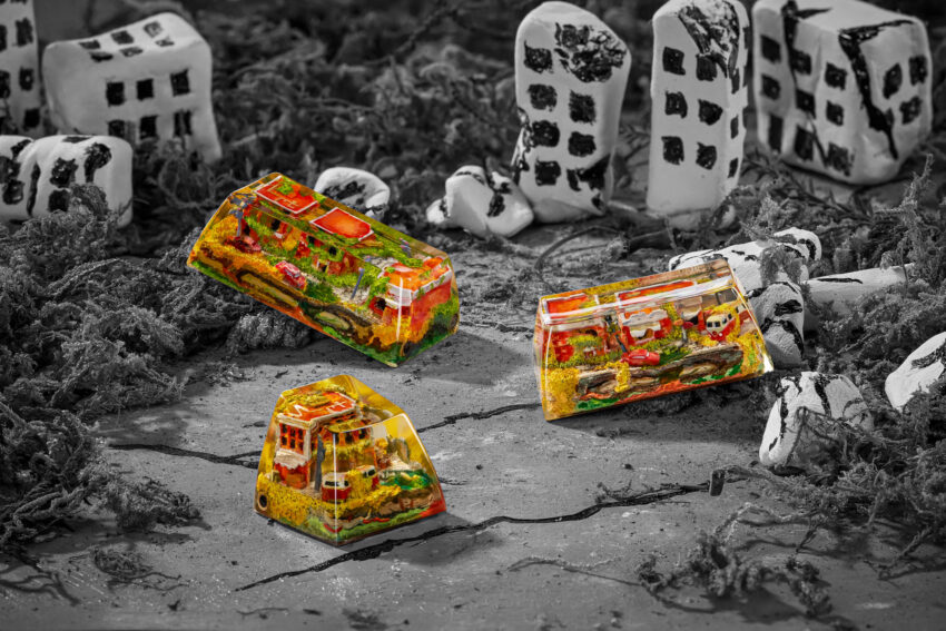 Lost Cities 3 – The Mad Future artisan keycap by Jelly Key