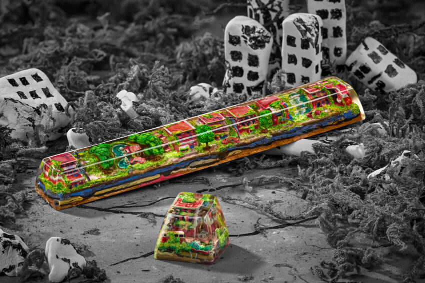 Lost Cities 3 – The Mad Future artisan keycap by Jelly Key