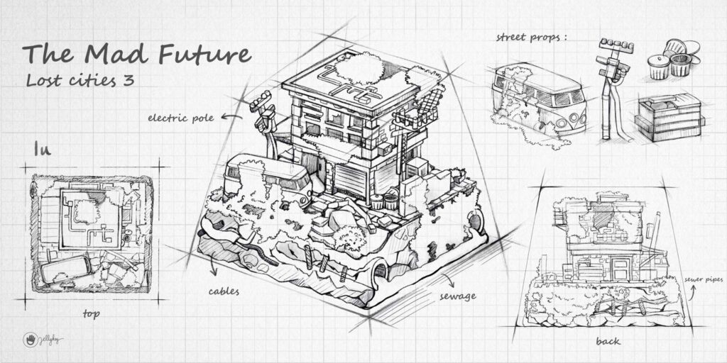 Lost Cities 3 – The Mad Future artisan keycap by Jelly Key