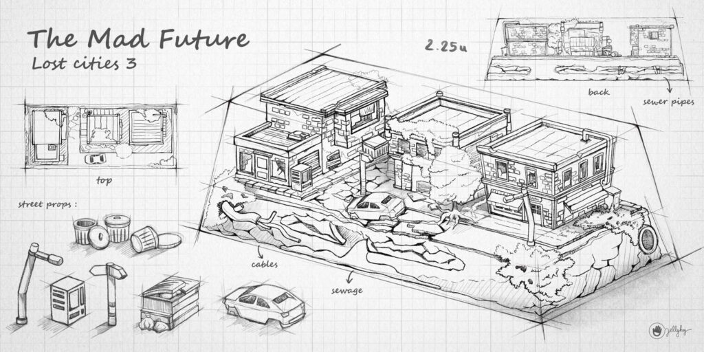 Lost Cities 3 – The Mad Future artisan keycap by Jelly Key