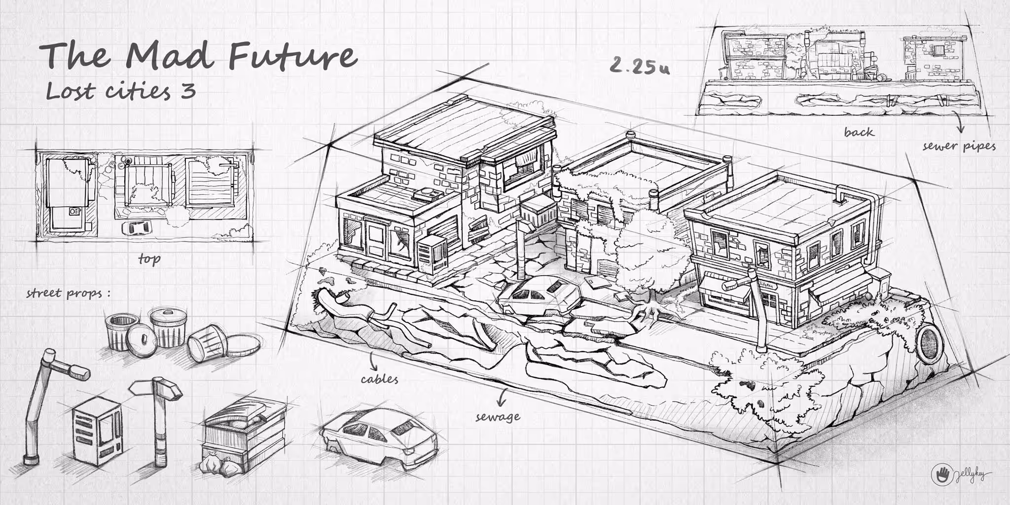 Lost Cities 3 – The Mad Future artisan keycap by Jelly Key