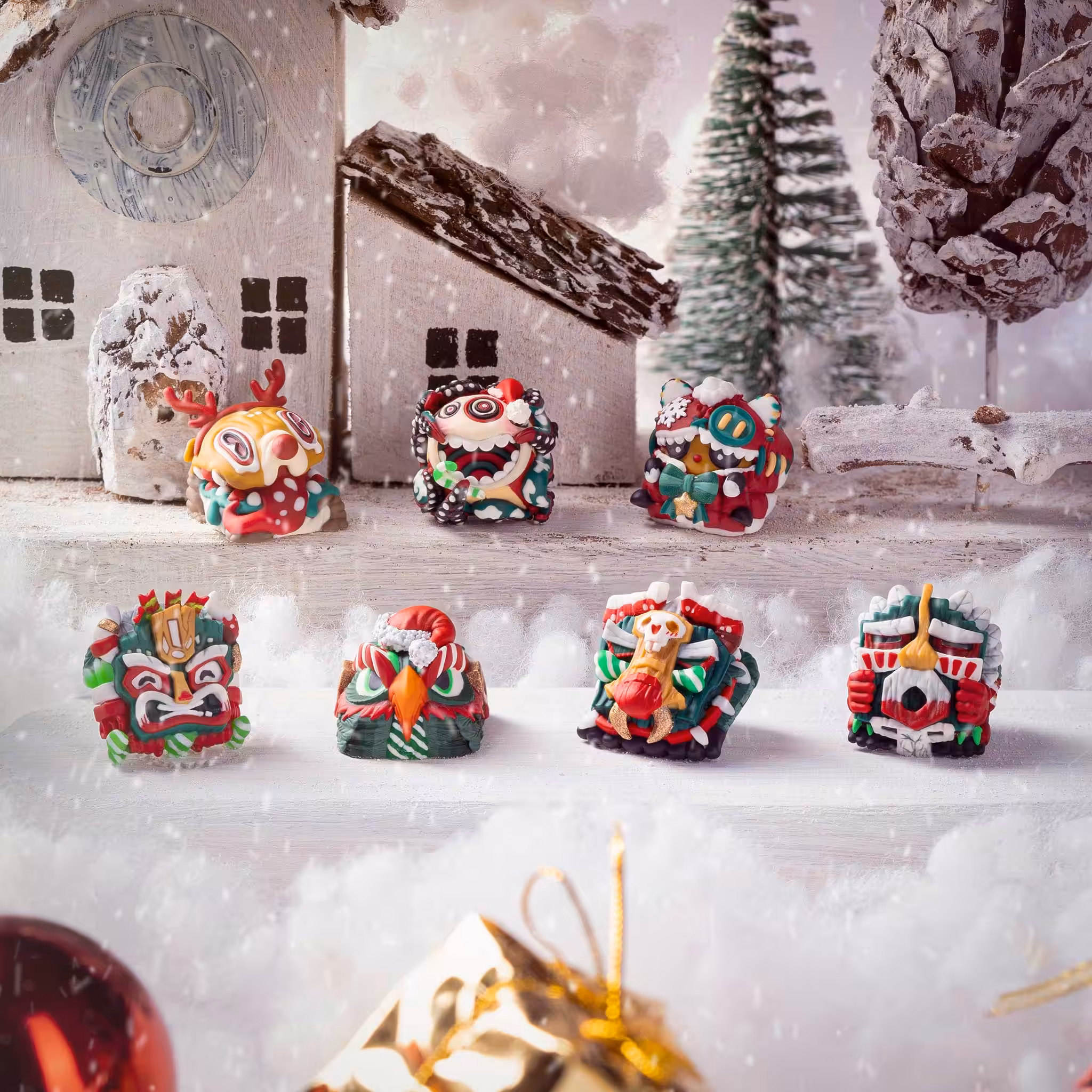 sweet scrooge artisan keycaps for christmas