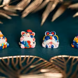 jelly key happy meow year custom keycaps 107