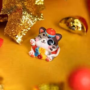 jelly key happy meow year custom keycaps 134