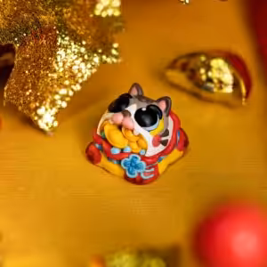 jelly key happy meow year custom keycaps 135