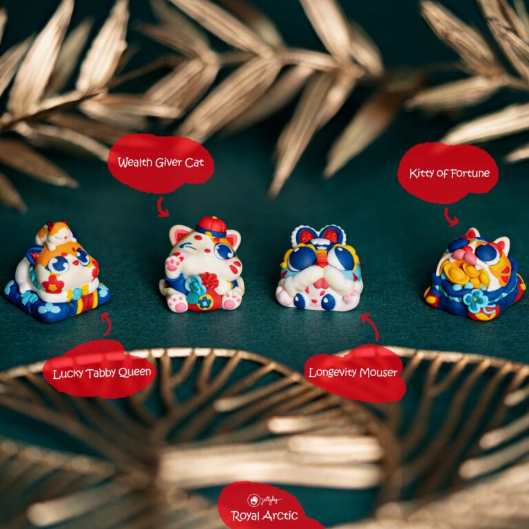 jelly key happy meow year custom keycaps 138