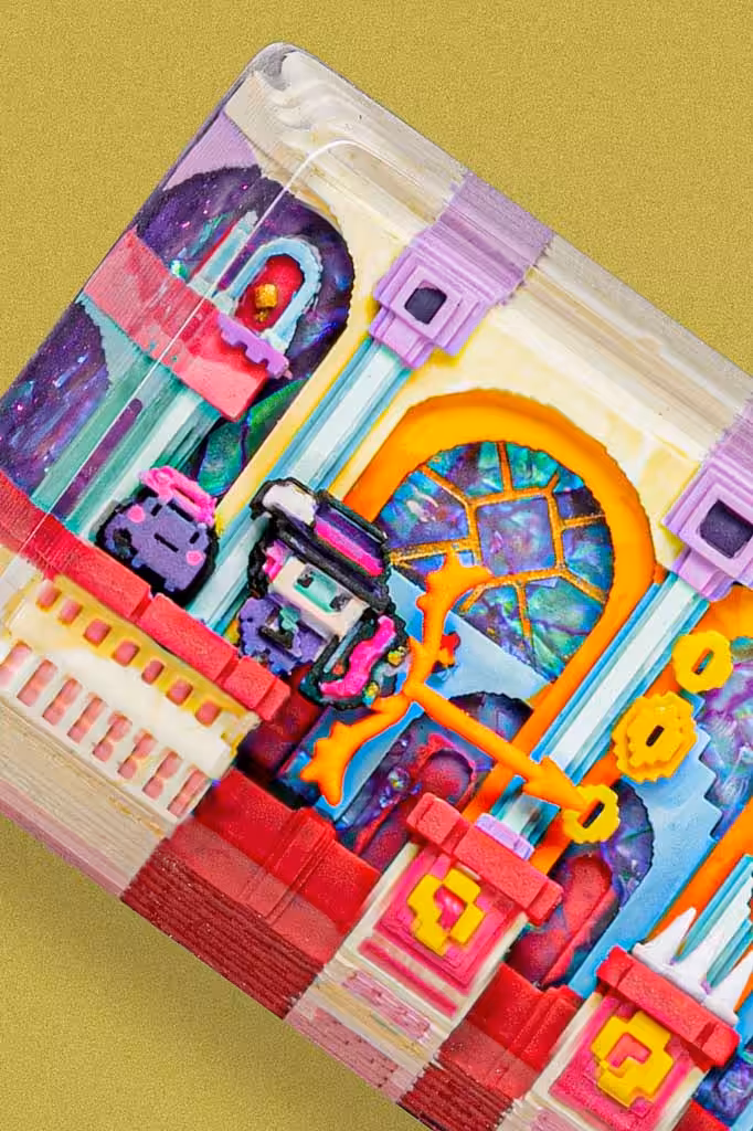 8 bit series gaismas kingdom artisan keycaps