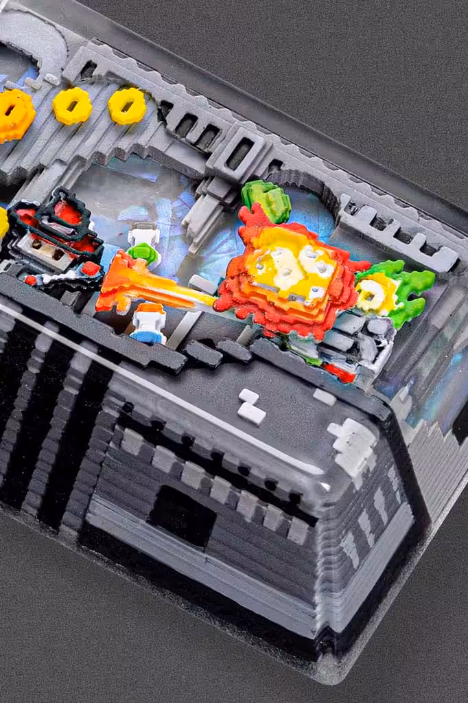 8 bit series gaismas kingdom artisan keycaps