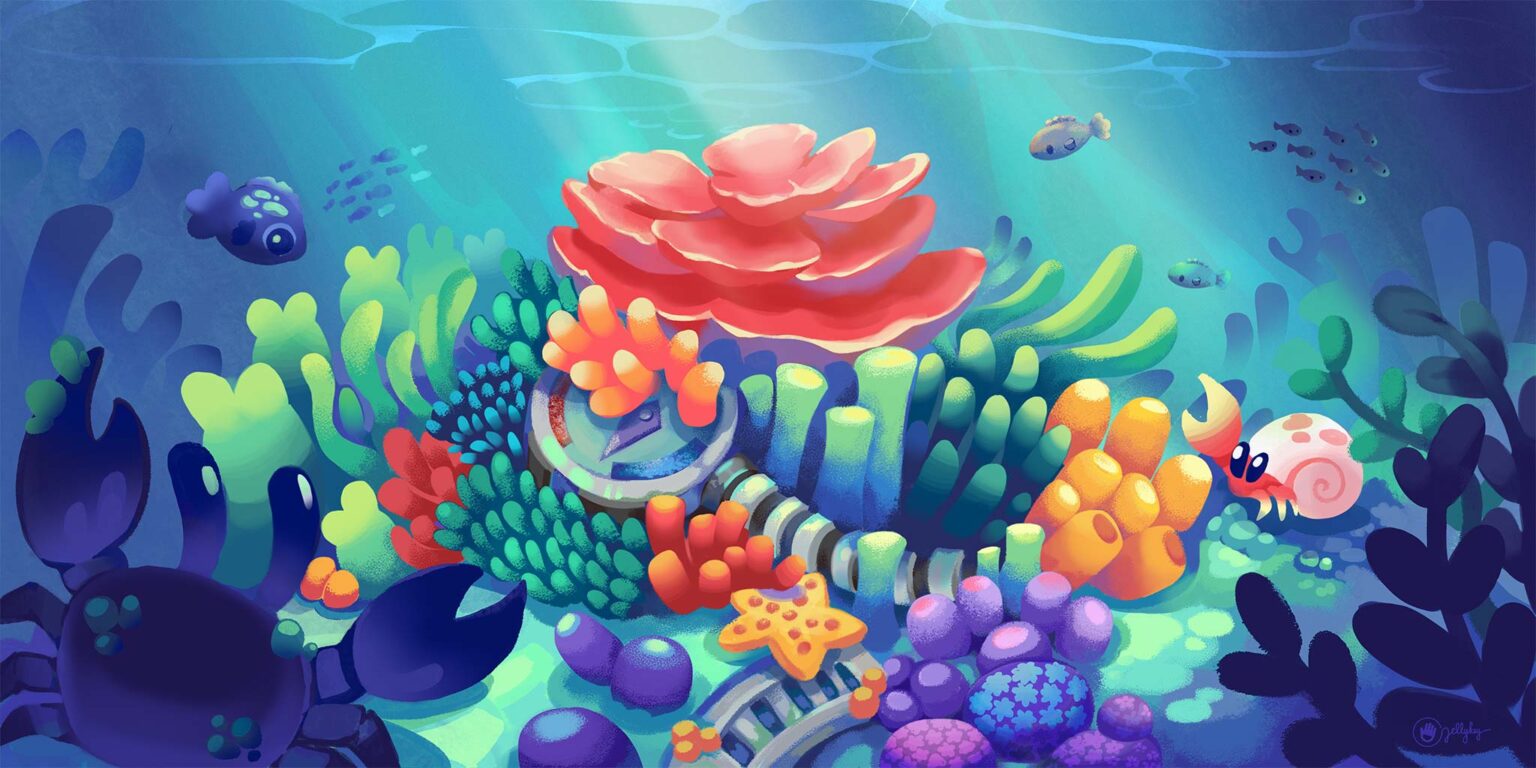 coral odyssey artisan keycaps 1651012